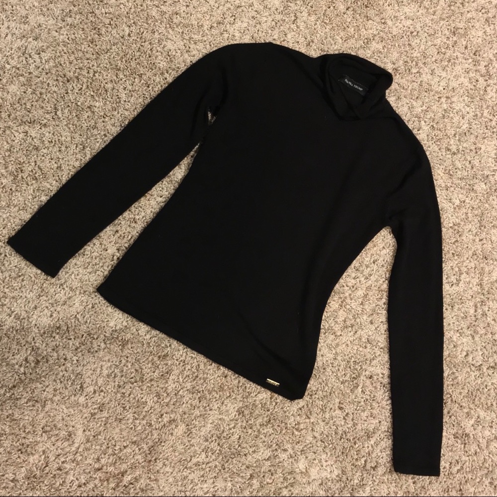 Ivanka Trump Black Mock Neck Sweater | Size XS